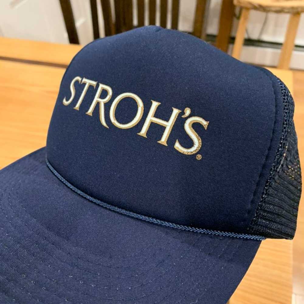 Vintage Stroh's Beer snapback hat - image 4