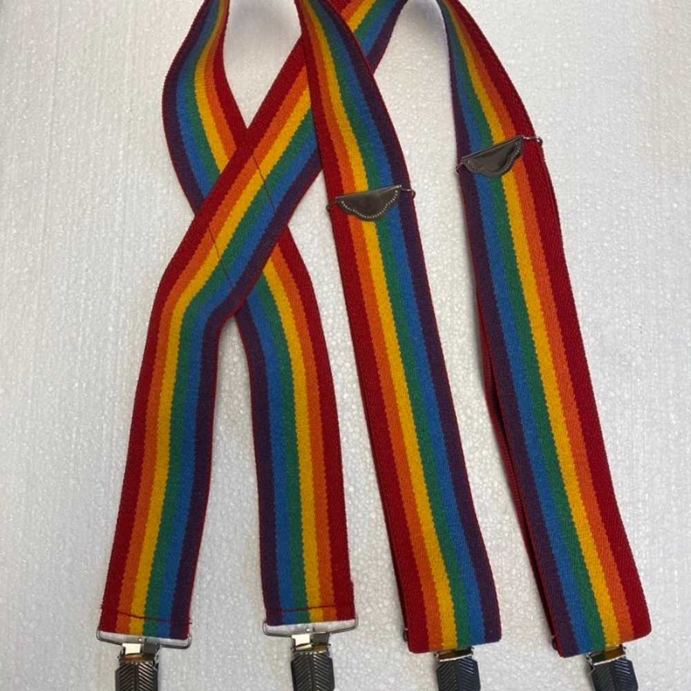 Vintage Rainbow Suspenders - image 1