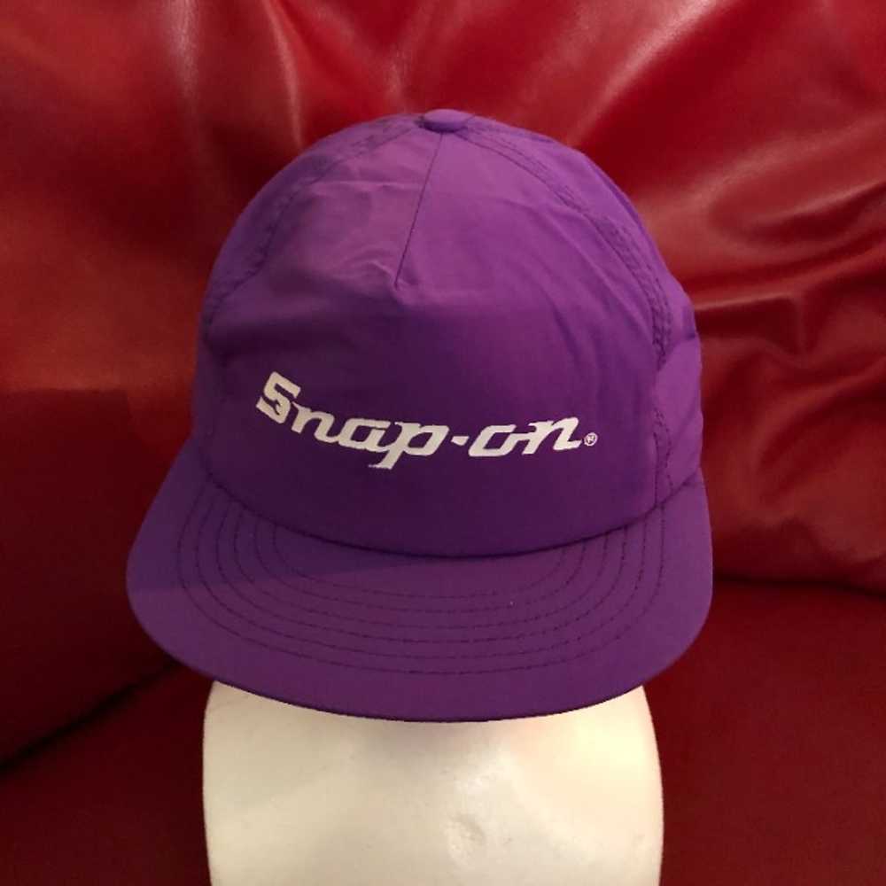 Vintage Snap-On Tools Snapback Hat Cap Purple - image 1