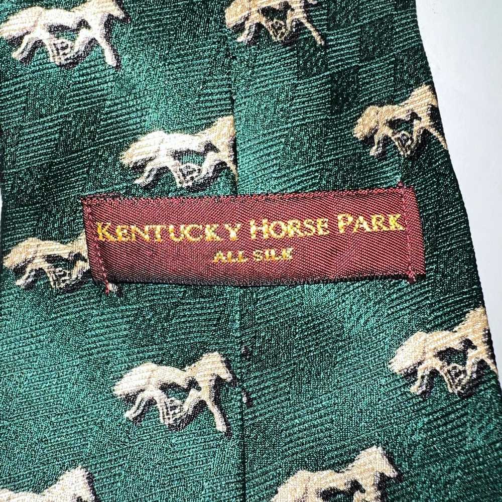Vintage Kentucky Horse park mens 100% silk tie - image 1