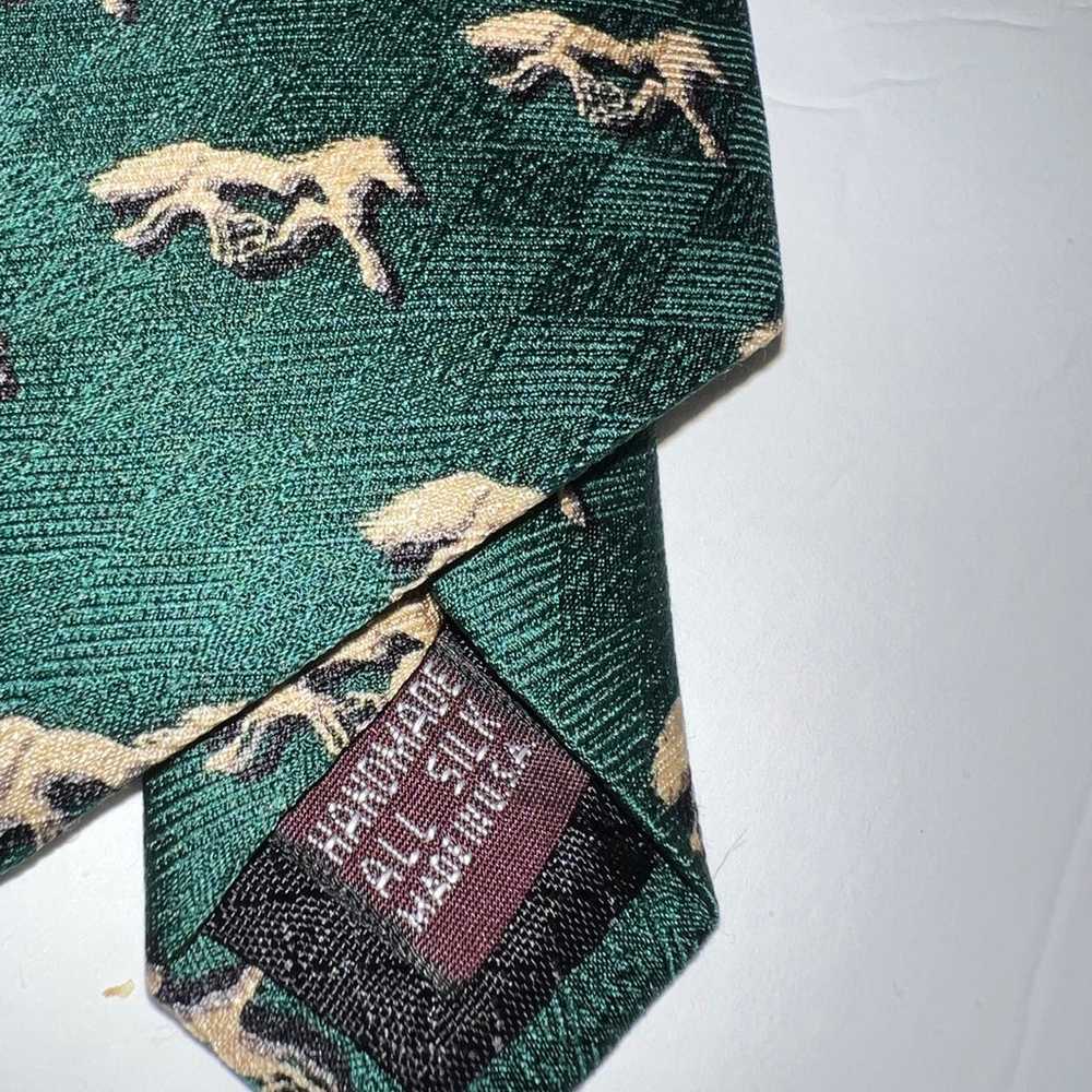Vintage Kentucky Horse park mens 100% silk tie - image 4