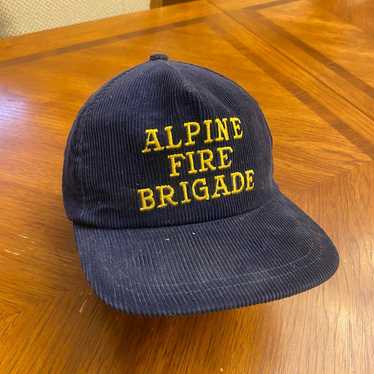 Vintage Corduroy Hat - Fountain Tire Leather Brim - A… - Gem