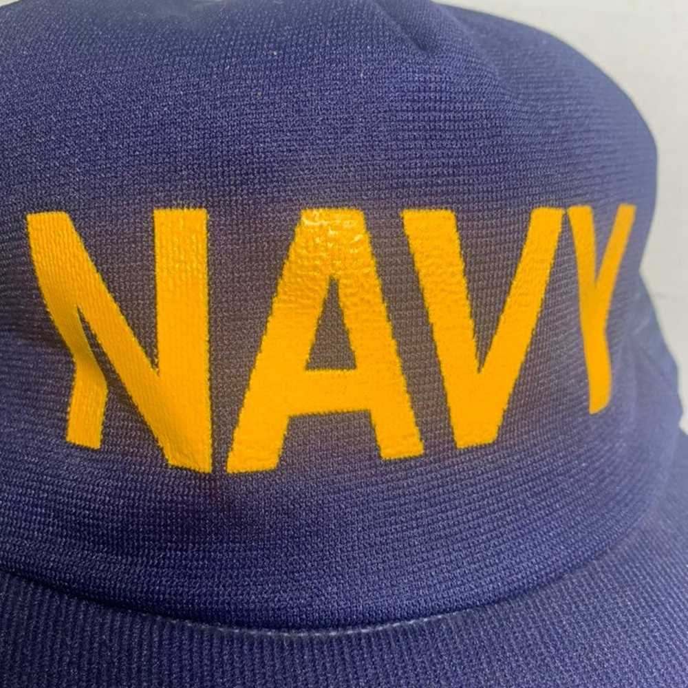 Hat Vintage United States Navy Mesh Trucker Hat S… - image 9