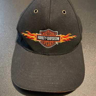 vintage 1980s painters HARLEY DAVIDSON spellout HAT motorcycle cotton