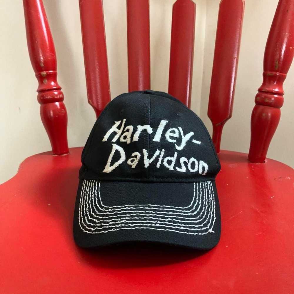 Handmade embroidered Harley Davidson hat - image 1