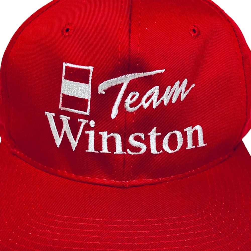 Vintage “Team Winston” YoungAn Hat - Red/White Sn… - image 8