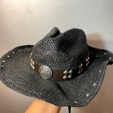 Vintage Rattan Cowboy Hat - image 1