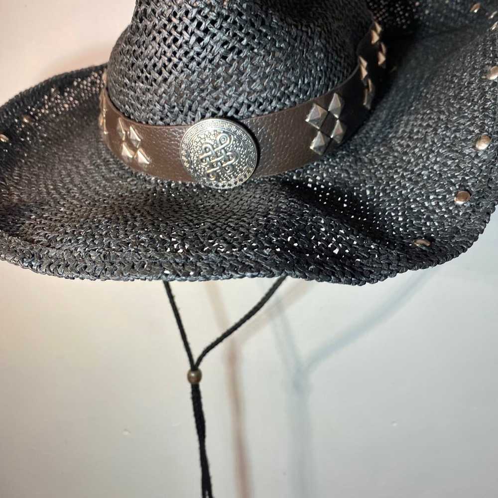 Vintage Rattan Cowboy Hat - image 3