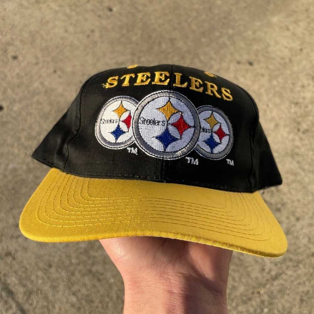 Vintage Pittsburgh Steelers NFL Team Snapback Hat… - image 2
