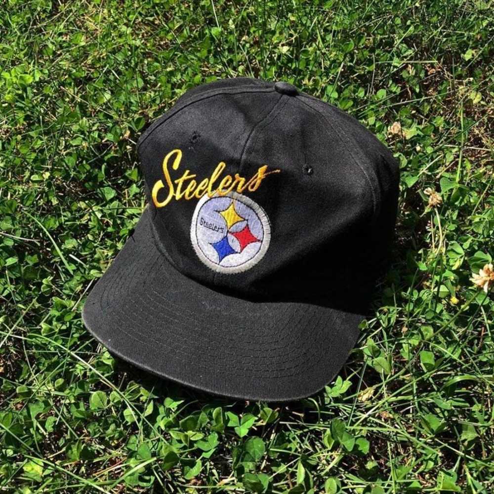 Pittsburg Steelers Hat Vintage NFL Football Snapb… - image 1