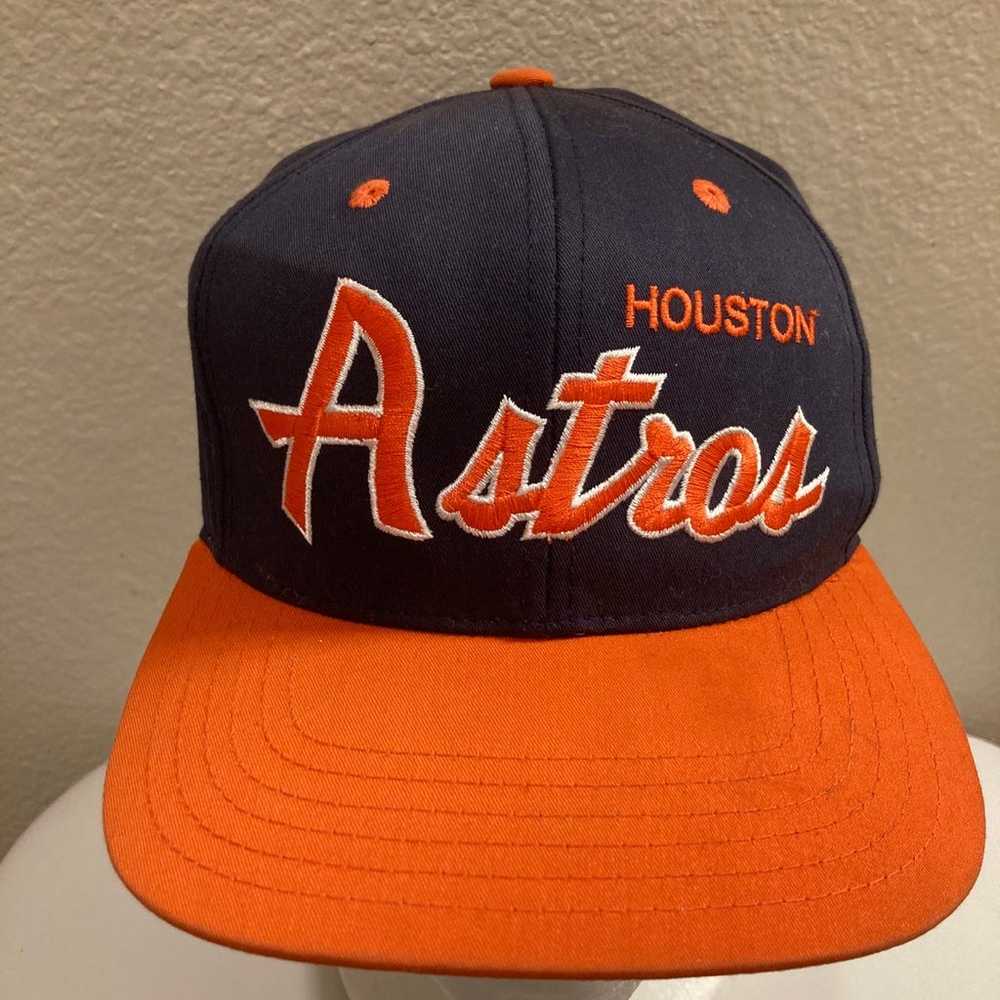 Vintage Houston Astros Snapback Hat Baseball Logo… - image 2