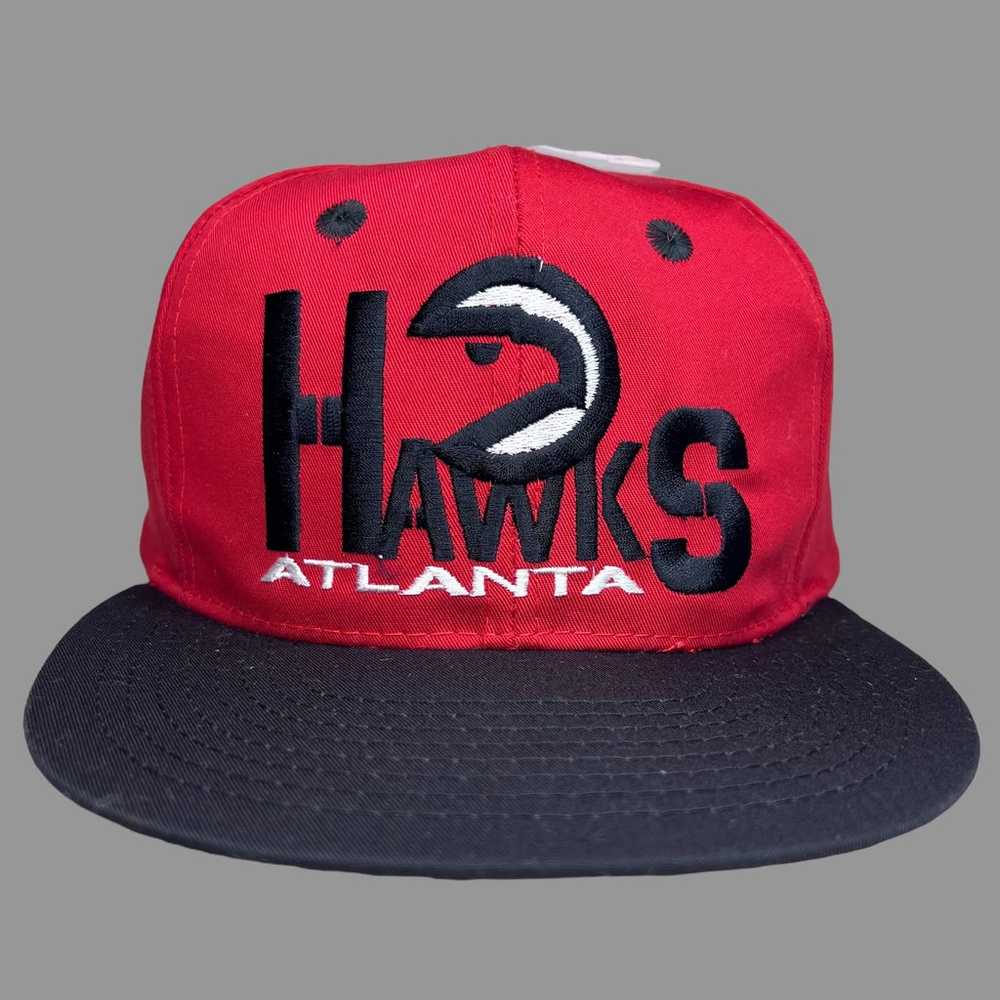 Vintage 1990s NBA Atlanta Hawks Snapback Hat - image 1