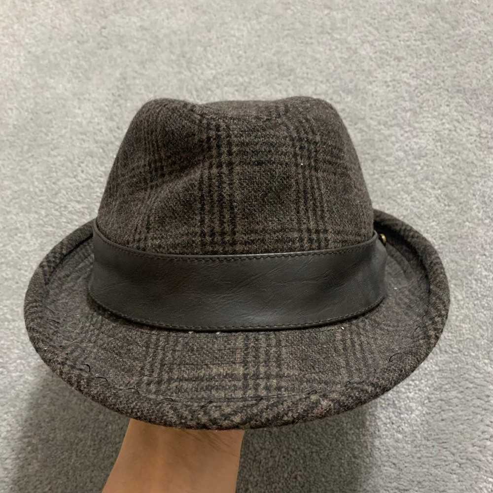 Stetson Wool Fedora Hat Leather Banded - image 2