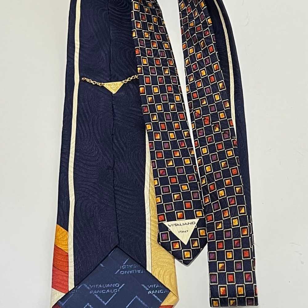 NWOT Vtg Vitaliano Pancaldi Luxury 100% Silk Neck… - image 3