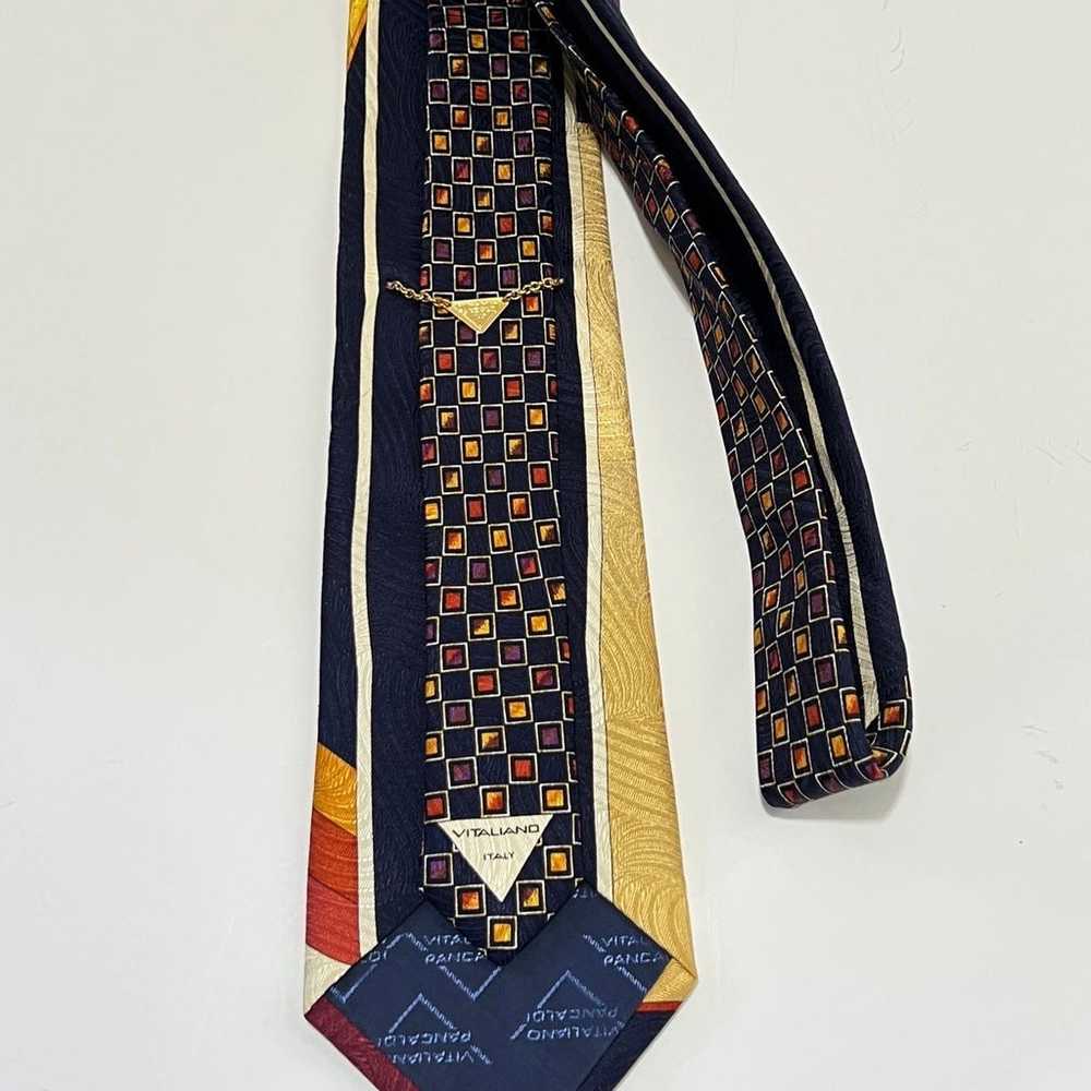 NWOT Vtg Vitaliano Pancaldi Luxury 100% Silk Neck… - image 4
