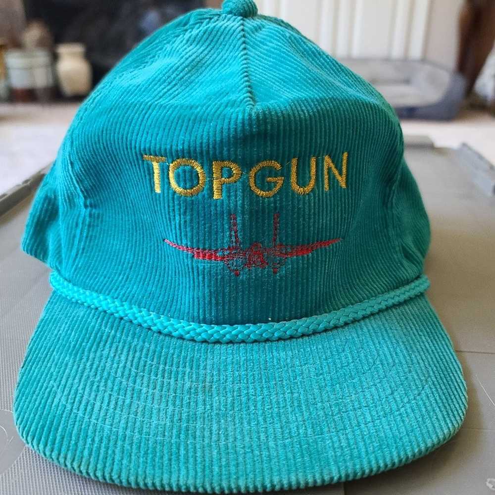RARE Vintage top gun mint green amapro curdory hat - image 3