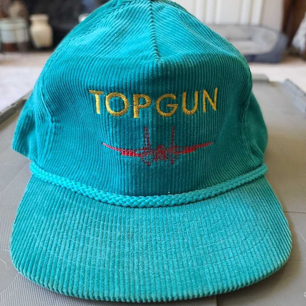 RARE Vintage top gun mint green amapro curdory hat - image 4