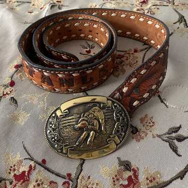 Vintage Genuine Leather Belt - image 1