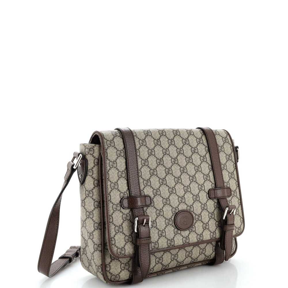 GUCCI Interlocking G Patch Messenger Bag GG Coate… - image 2