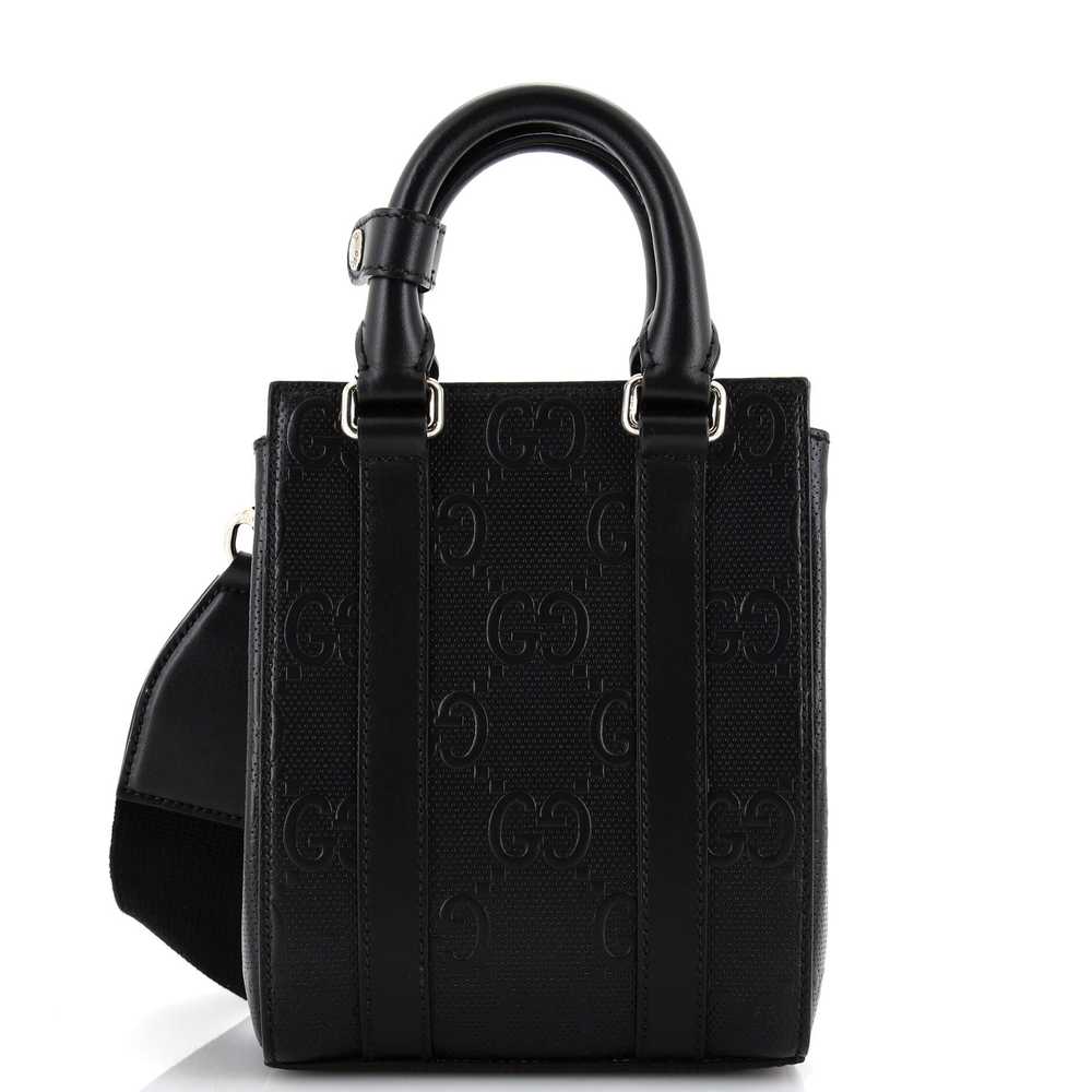 GUCCI Vertical Tote GG Embossed Perforated Leathe… - image 1