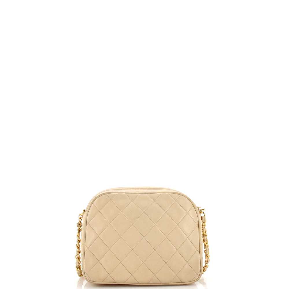 CHANEL Vintage Chain Camera Bag Quilted Lambskin … - image 4