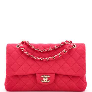 CHANEL Classic Double Flap Bag Quilted Jersey Med… - image 1