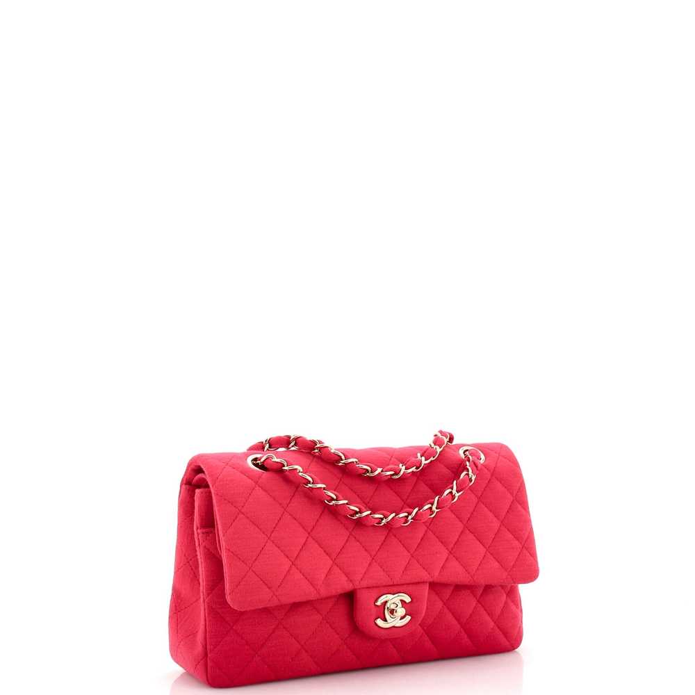 CHANEL Classic Double Flap Bag Quilted Jersey Med… - image 2