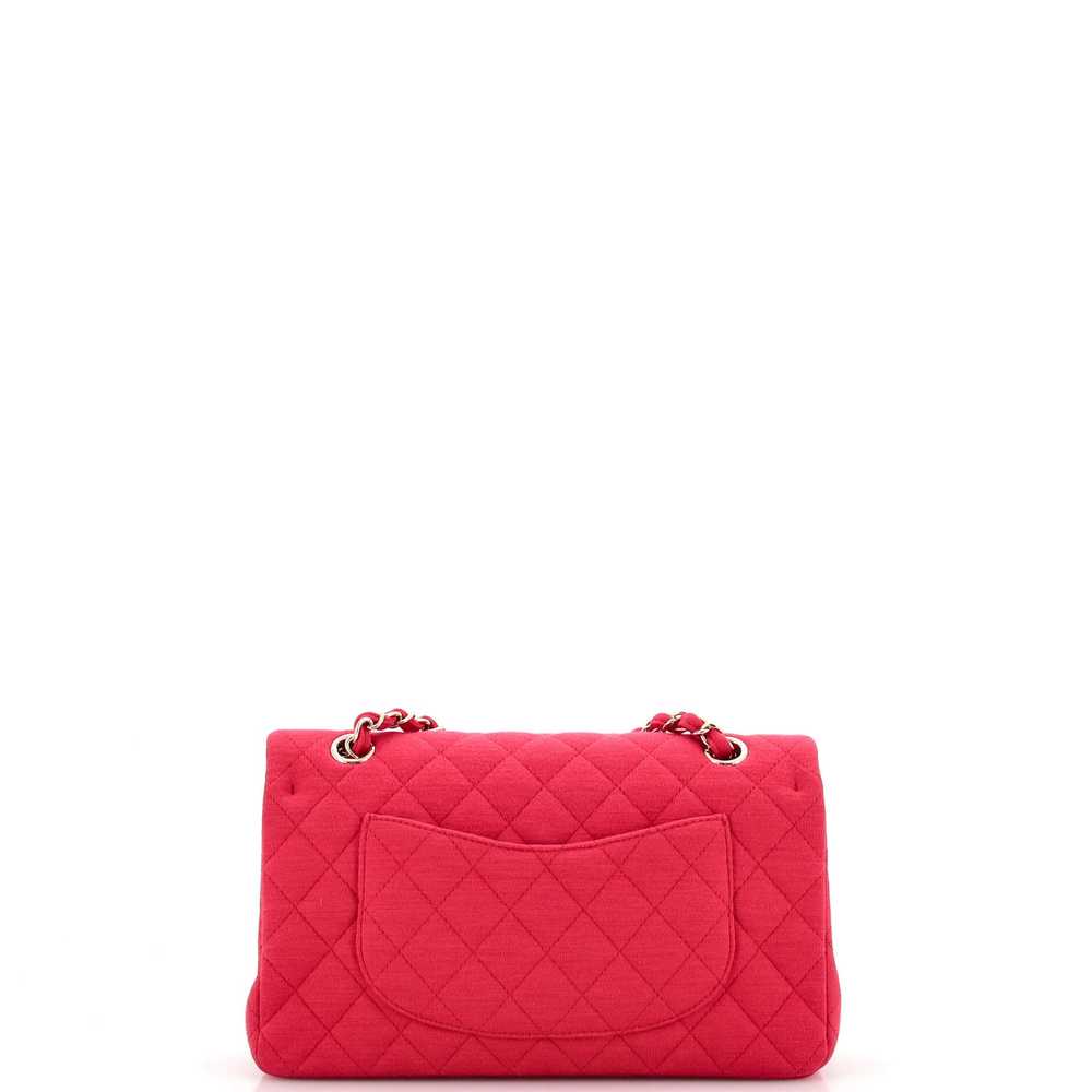 CHANEL Classic Double Flap Bag Quilted Jersey Med… - image 3