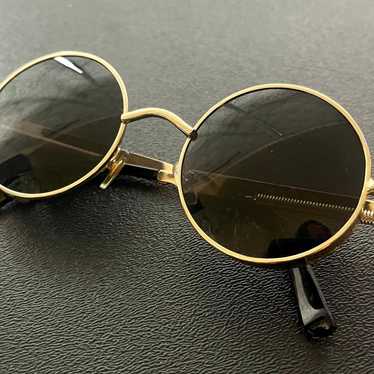 Steampunk style funky round lens sunglasses - image 1