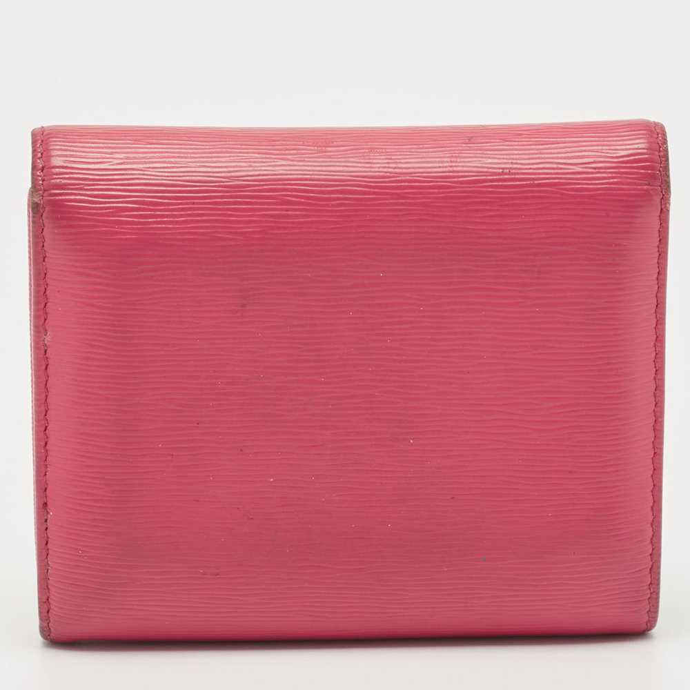 Prada PRADA Pink Move Leather Logo Trifold Wallet - image 6