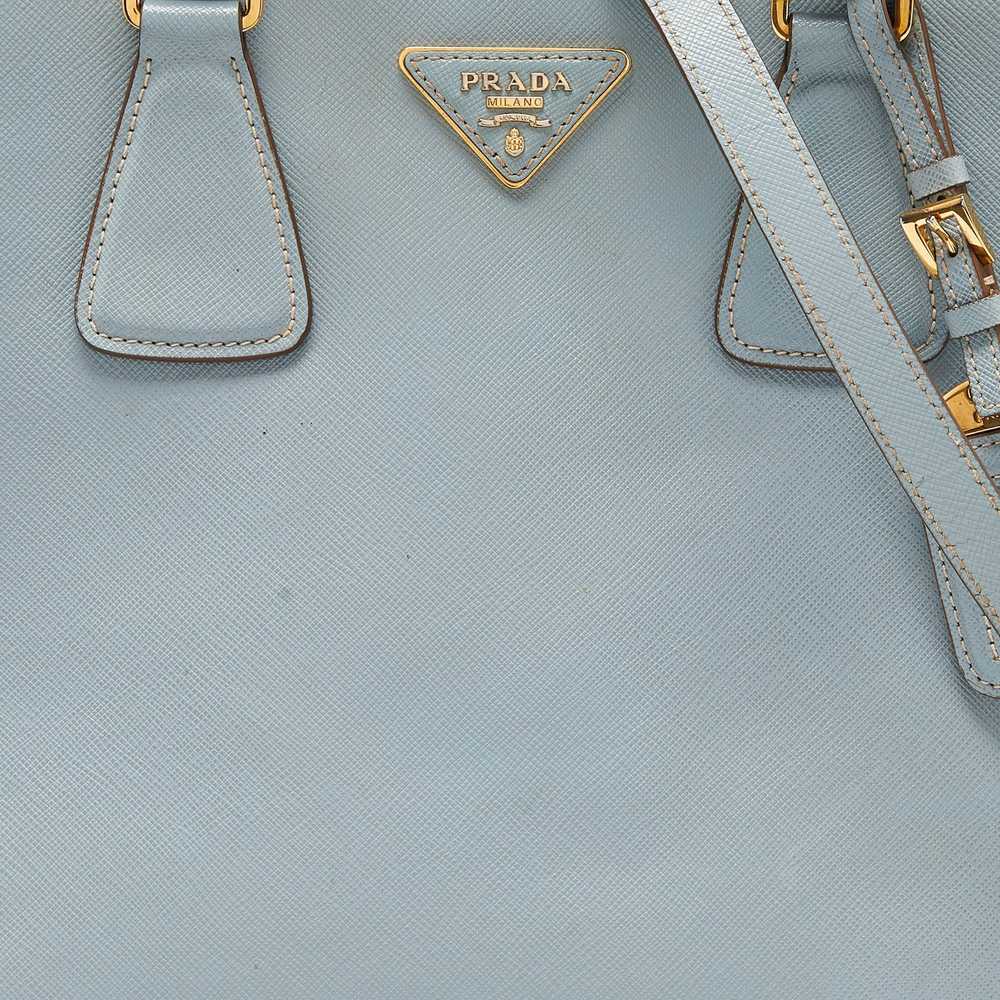 Prada PRADA Blue/White Saffiano Lux Leather Open … - image 5