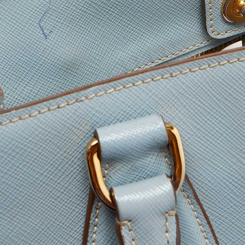 Prada PRADA Blue/White Saffiano Lux Leather Open … - image 6