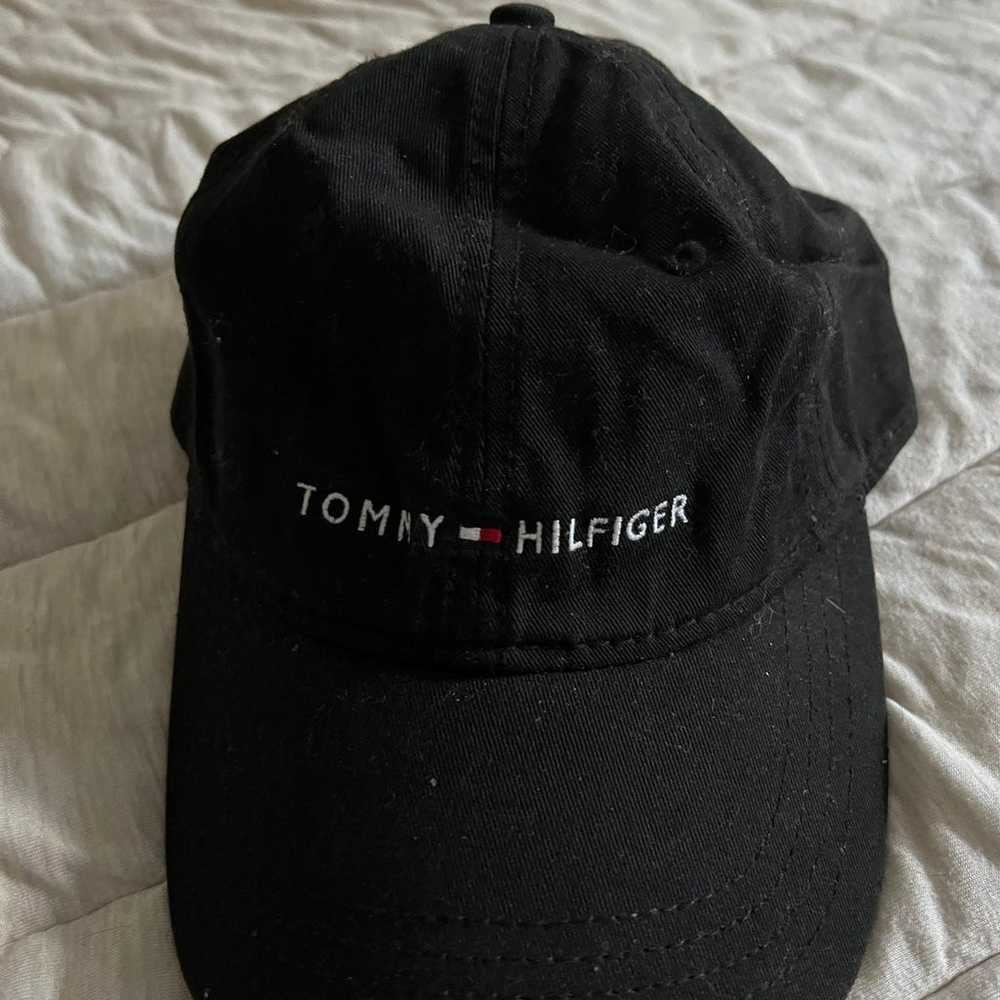 Tommy Hilfiger Black Logo Hat w adjustable Strap - image 1