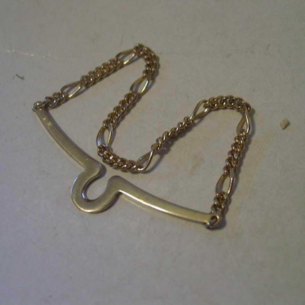 Vintage Tie Stay/Clip with Chain - image 1