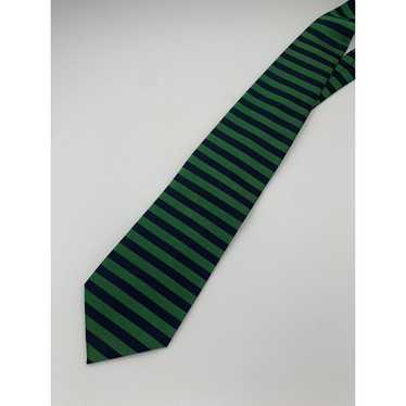 VTG Hathaway Mens Necktie Tie Blue Green Stripes … - image 1