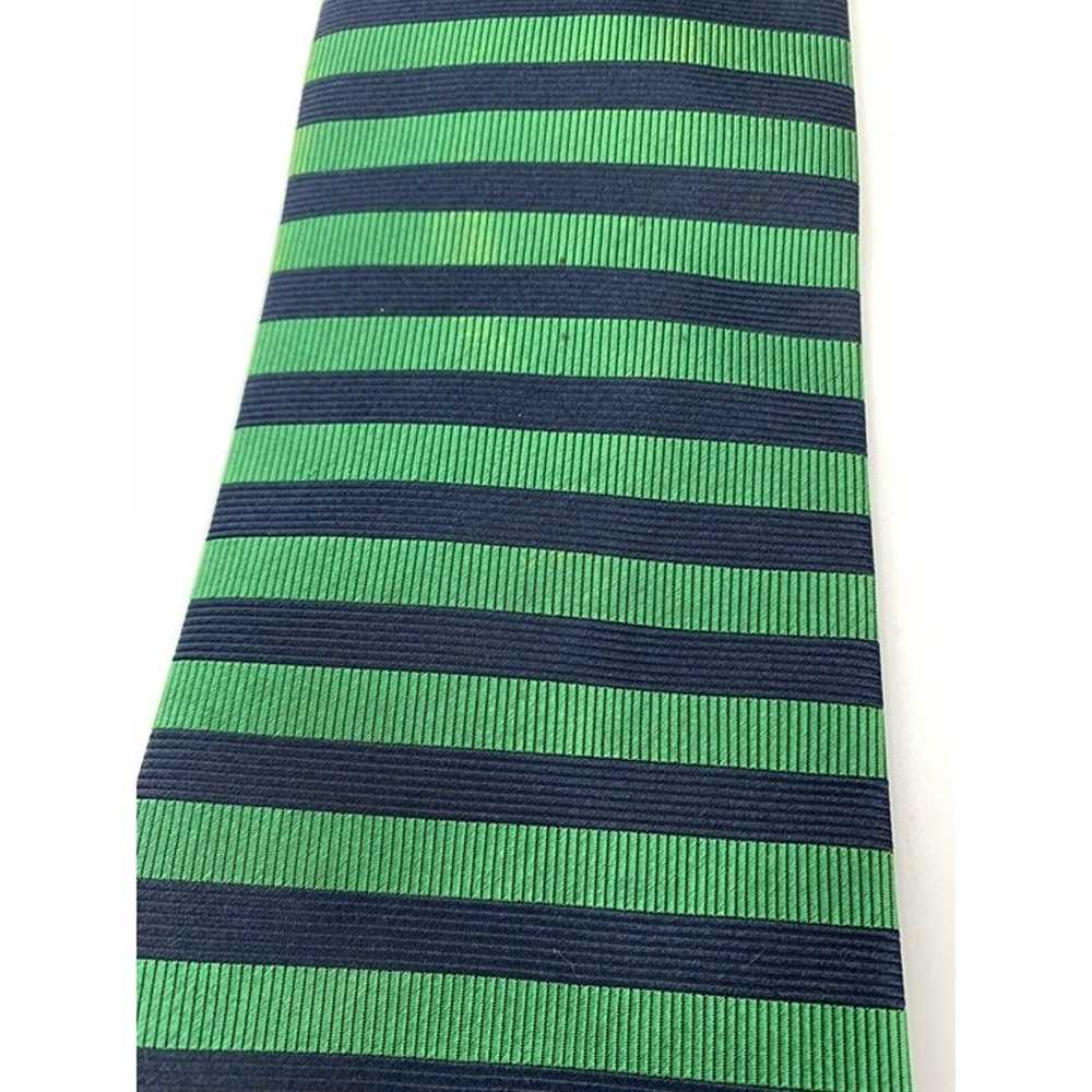 VTG Hathaway Mens Necktie Tie Blue Green Stripes … - image 3