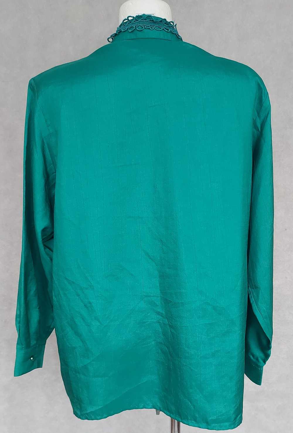 Vintage Green vintage Canda blouse, XL size - image 5