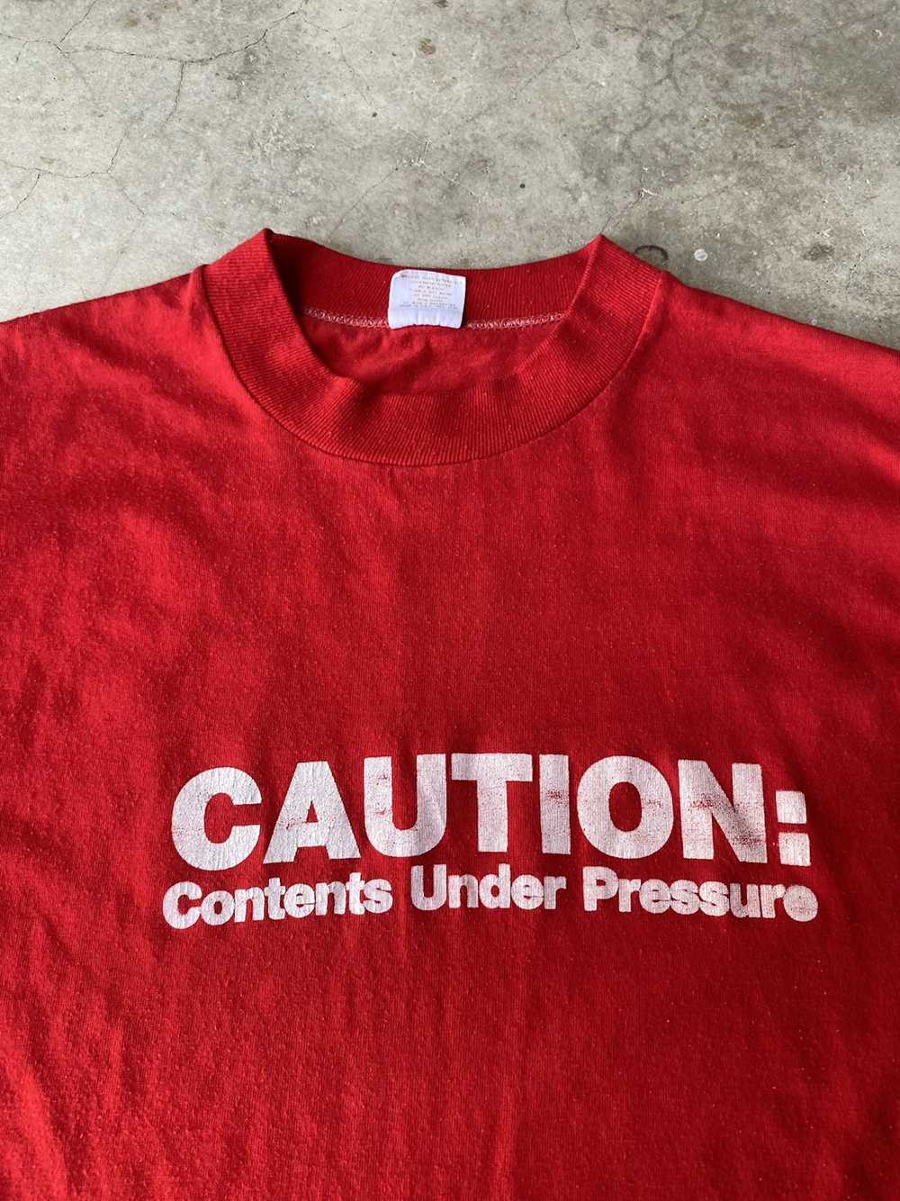 Streetwear × Vintage 70s Vintage Caution Contents… - image 2