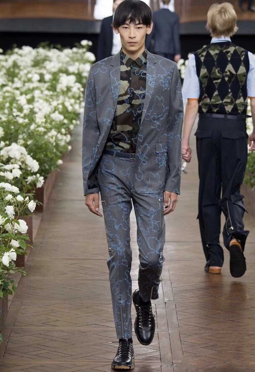 Dior Dior Homme 16Ss Petal Embroidered Wool Suit - image 8