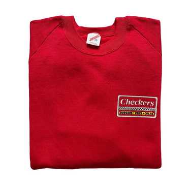 Jerzees Vintage 90s Checkers Burgers Crewneck - image 1