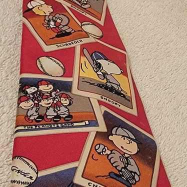 Vintage Peanuts Baseball Tie - image 1
