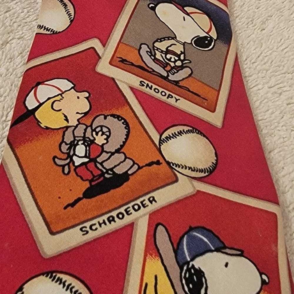 Vintage Peanuts Baseball Tie - image 3