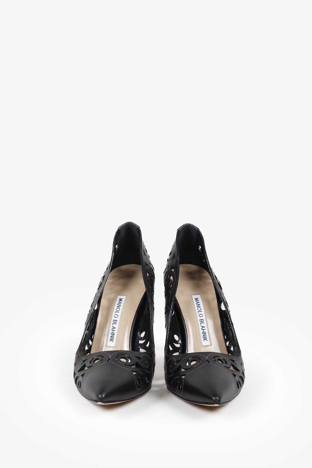 Manolo Blahnik Manolo Blahnik BB Rock 105mm Black… - image 2