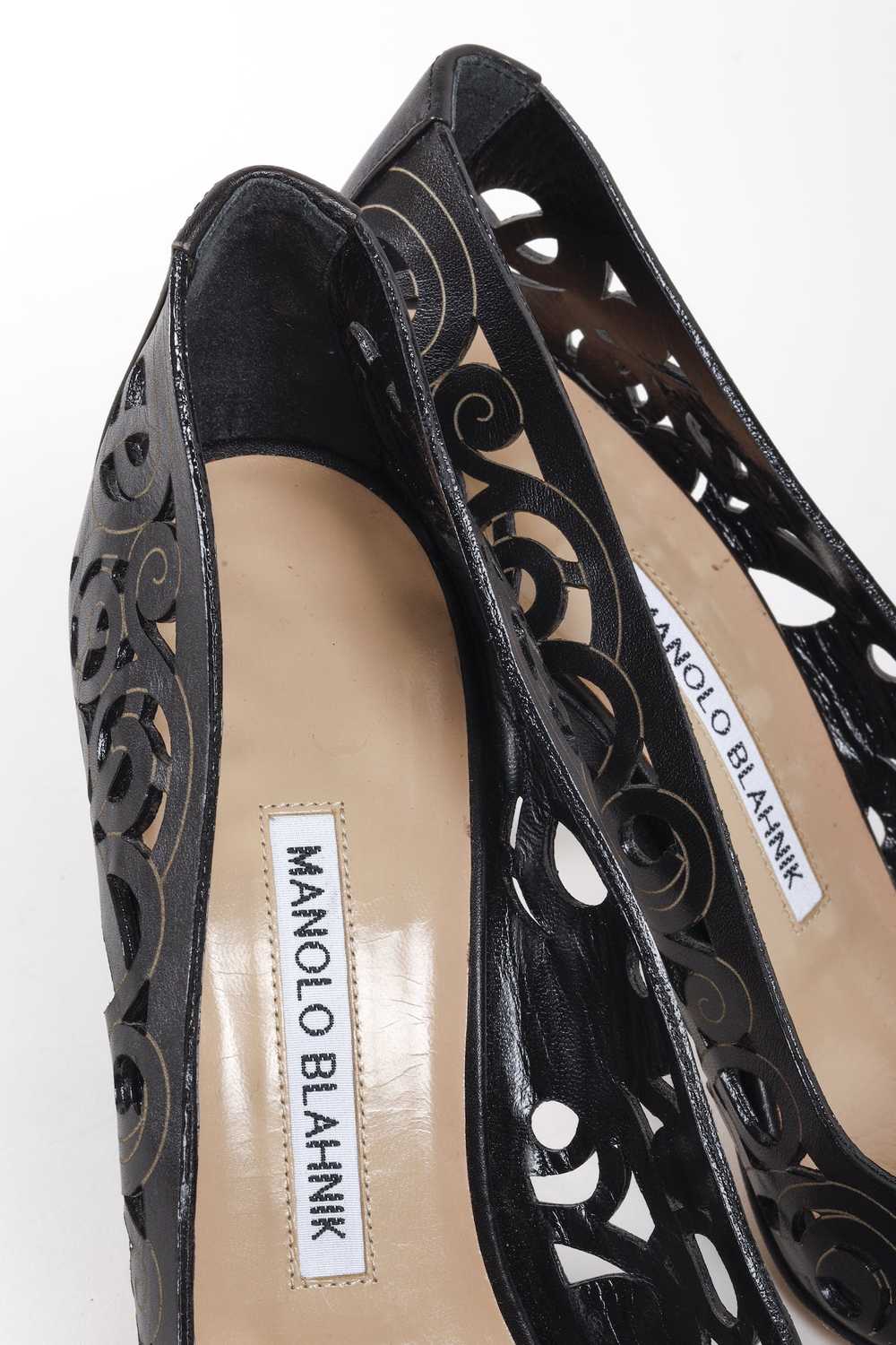 Manolo Blahnik Manolo Blahnik BB Rock 105mm Black… - image 9