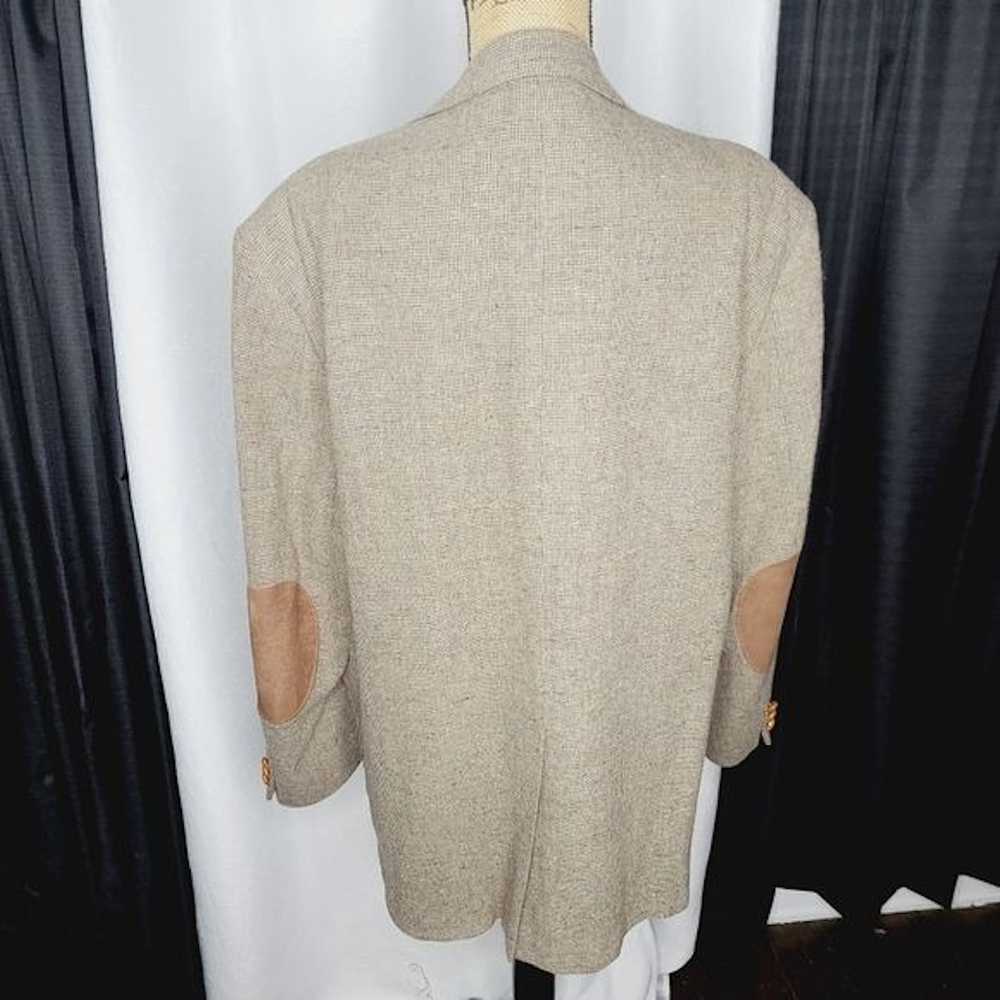 Vintage Vintage 80s Brown Tweed Wool Oversized Mi… - image 3