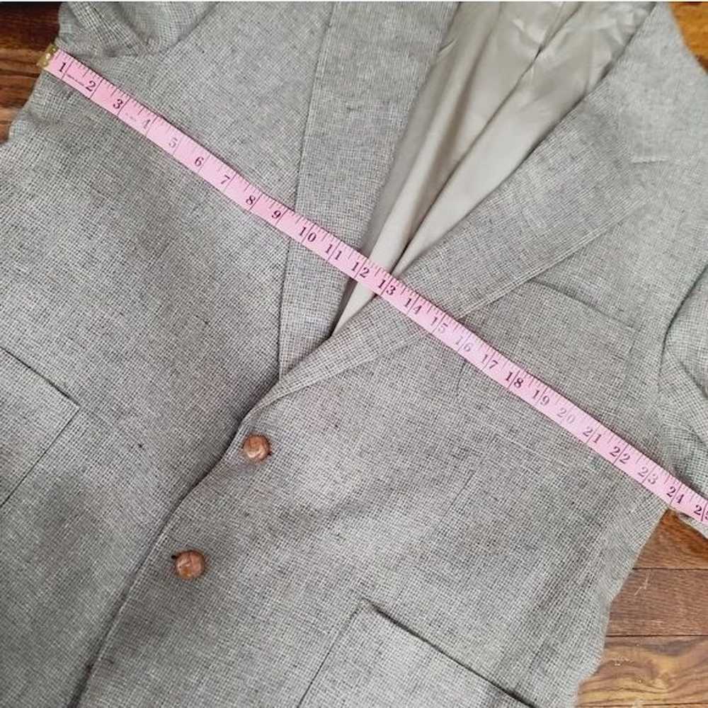 Vintage Vintage 80s Brown Tweed Wool Oversized Mi… - image 6