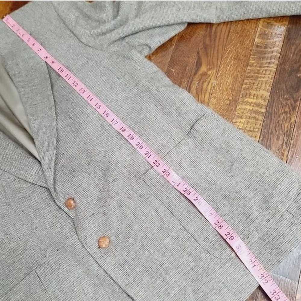 Vintage Vintage 80s Brown Tweed Wool Oversized Mi… - image 7