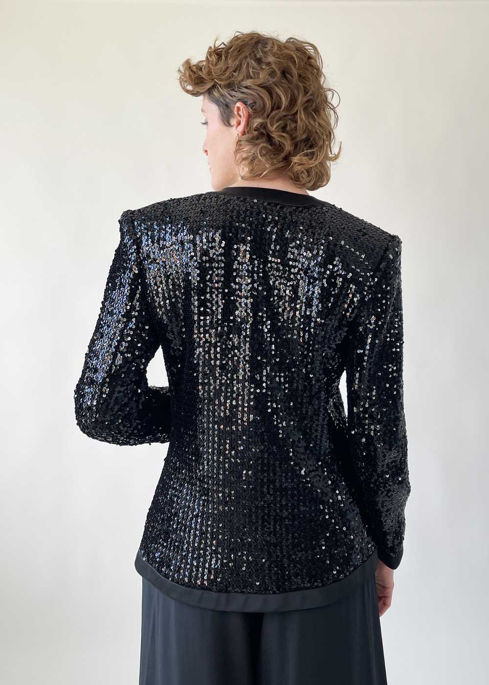 Vintage 1980s Yves Saint Laurent Sequin Jacket - image 3