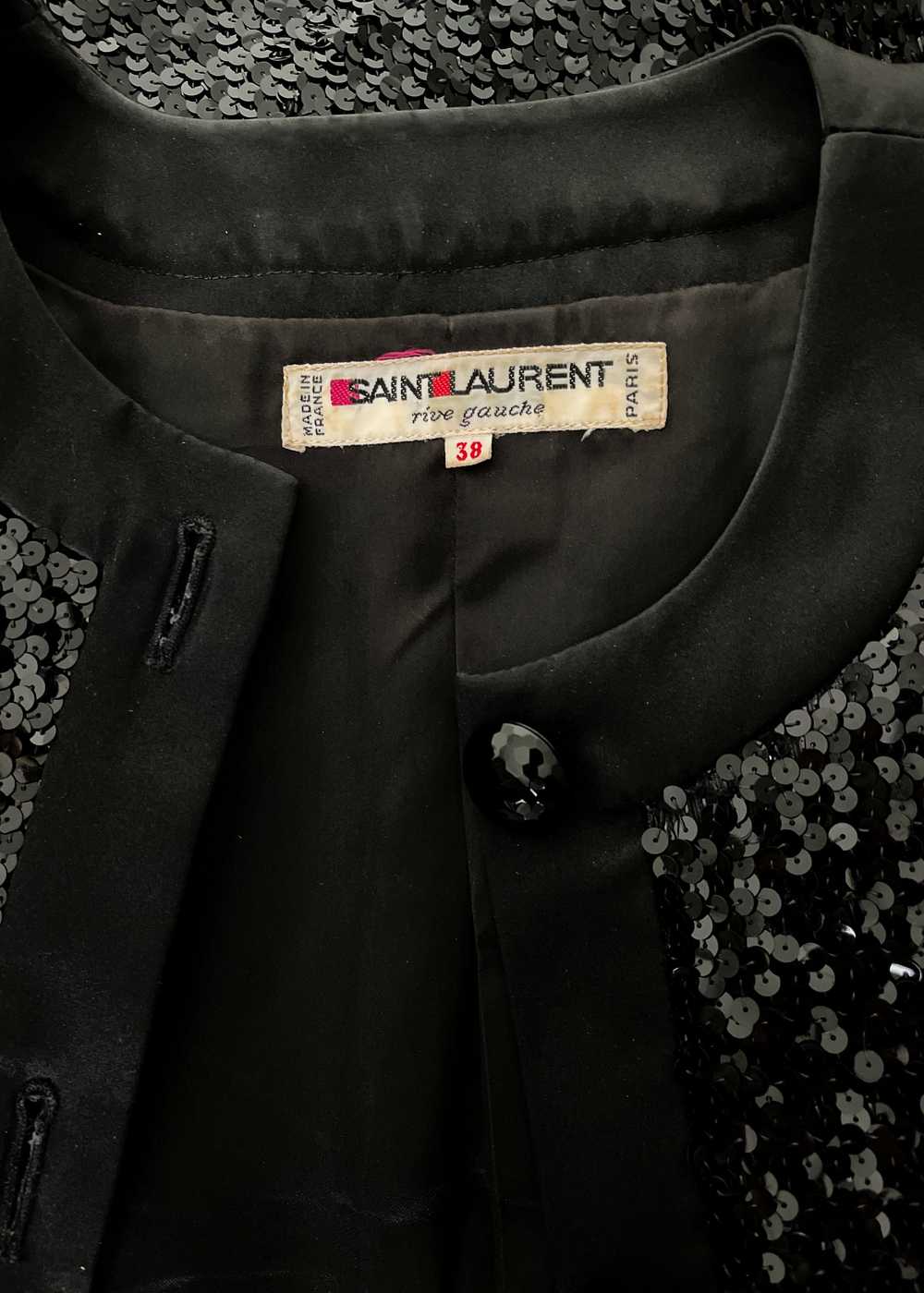 Vintage 1980s Yves Saint Laurent Sequin Jacket - image 6