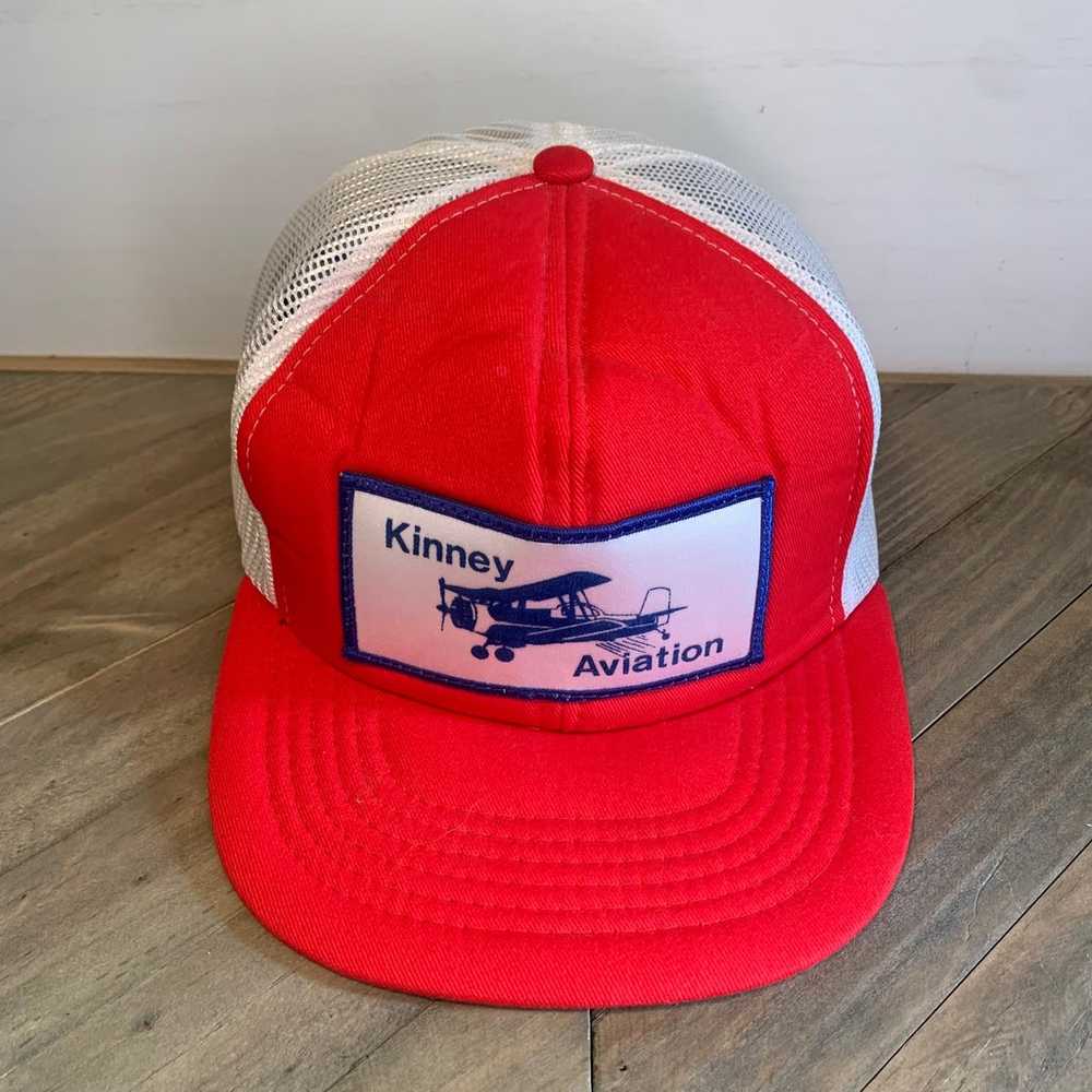 Vintage Kinney Aviation Trucker Hat SnapBack  Siz… - image 1